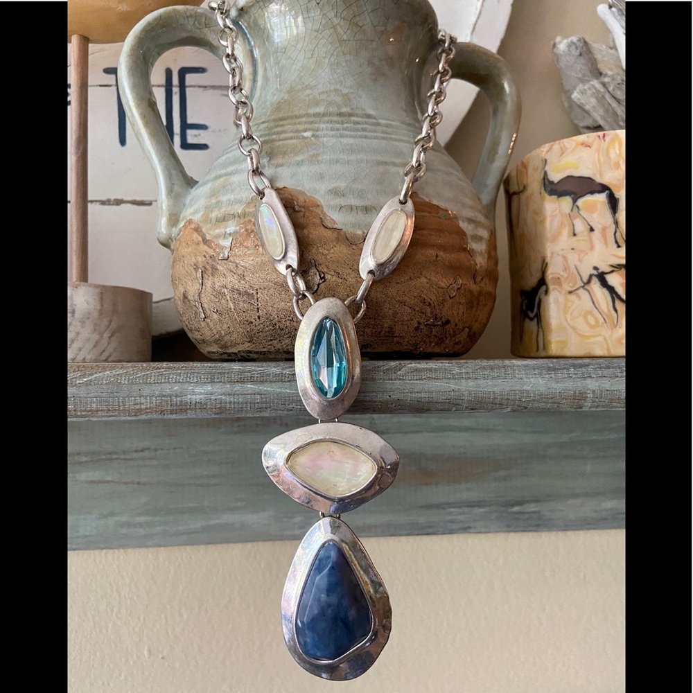 RLM Soho silver plated drop necklace